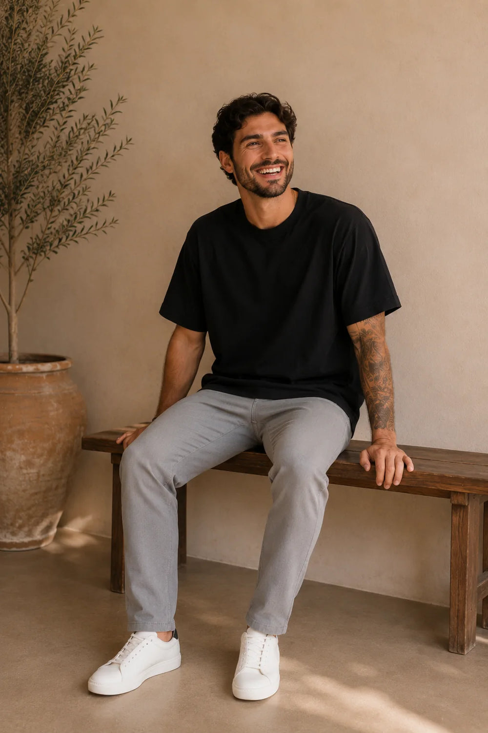 Camiseta Ample Oversized - Preto - Frente
