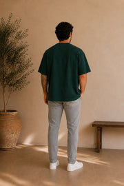 Camiseta Ample Oversized - Verde Floresta - Costas