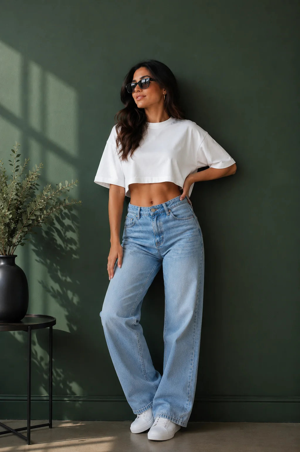 Cropped Aura Oversized - Off-white - Frente