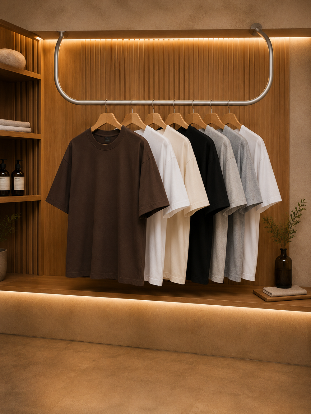 Camiseta Urban 40 Oversized - Marrom - Frente