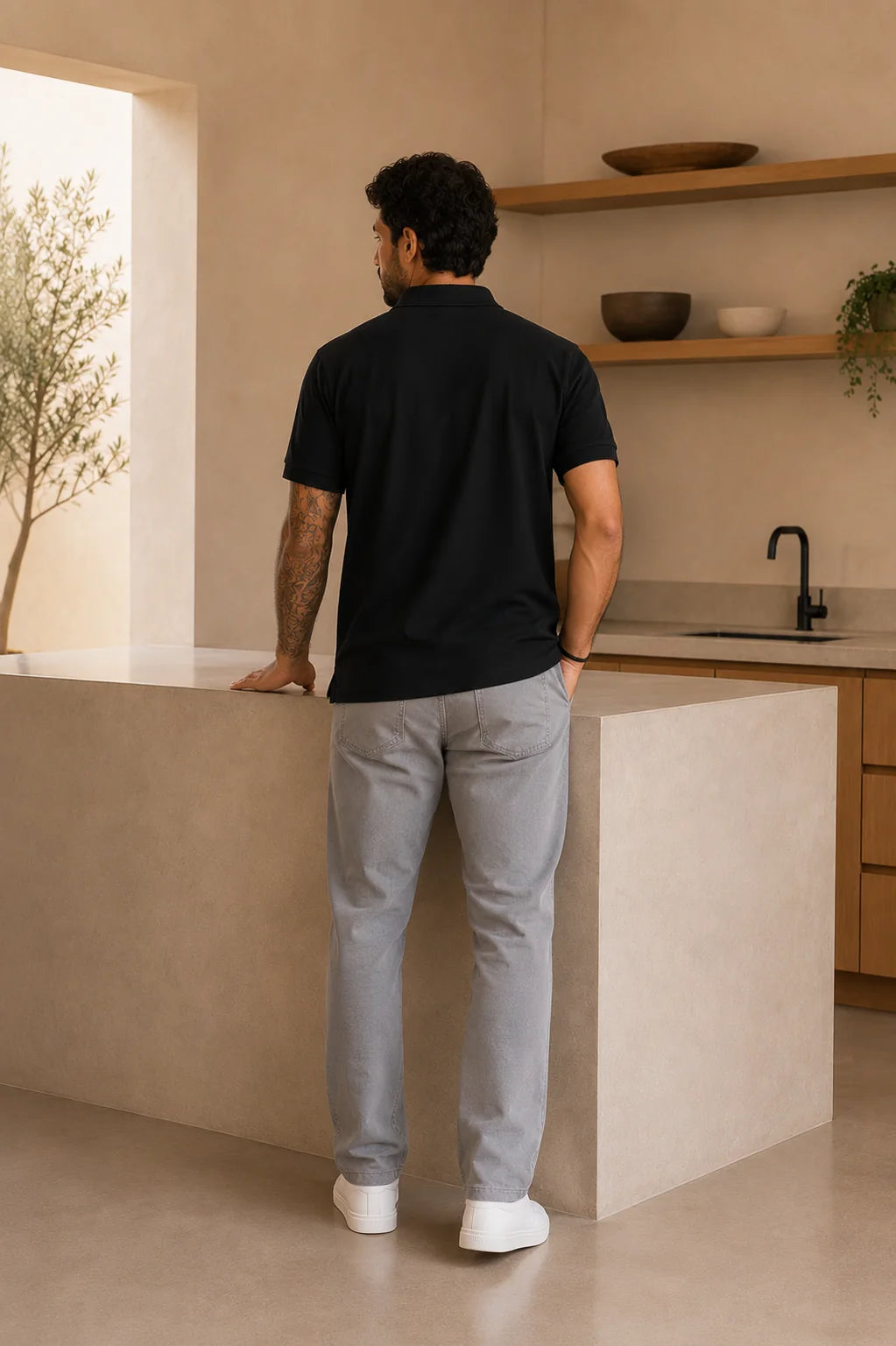 Apollo Essential Off-White - Preto - Costas