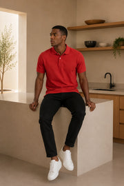 Apollo Essential Off-White - Vermelho - Frente