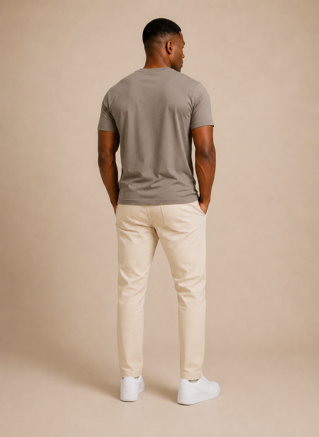 Camiseta Casual 26.1 Penteado em Bege Costeiro