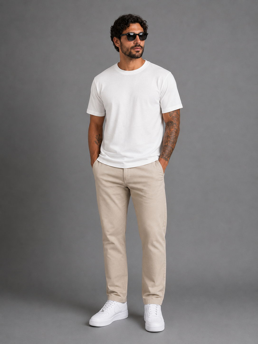 Camiseta Casual Shift em Off White