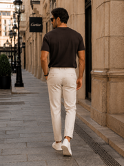 Camiseta Essentials Slim Fit Cotton em Marrom Monte Carlo