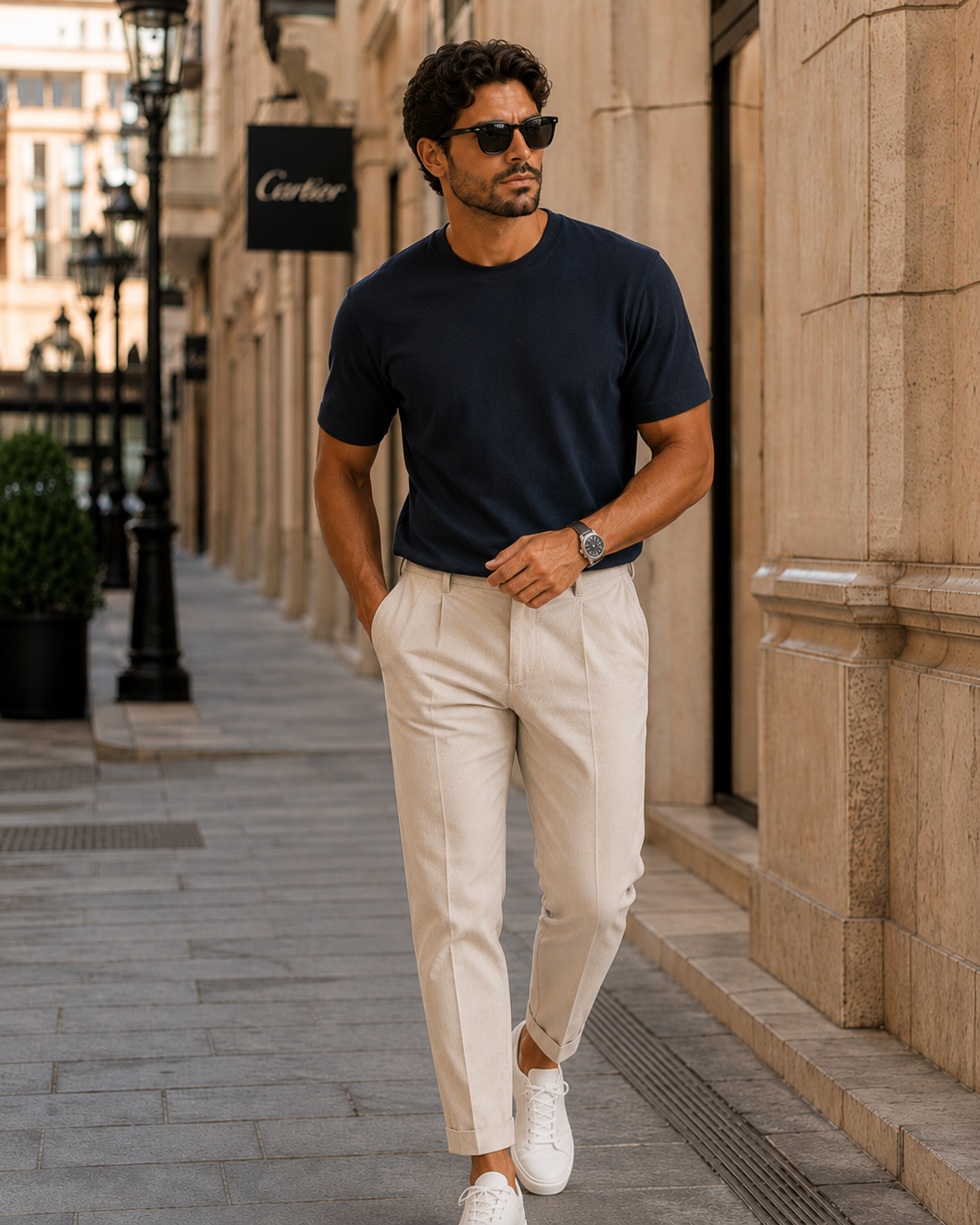 Camiseta Essentials Slim Fit Cotton em Preto