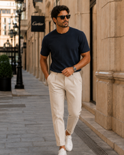 Camiseta Essentials Slim Fit Cotton em Preto