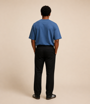 Camiseta Oversized Soft Double em Azul Dusty