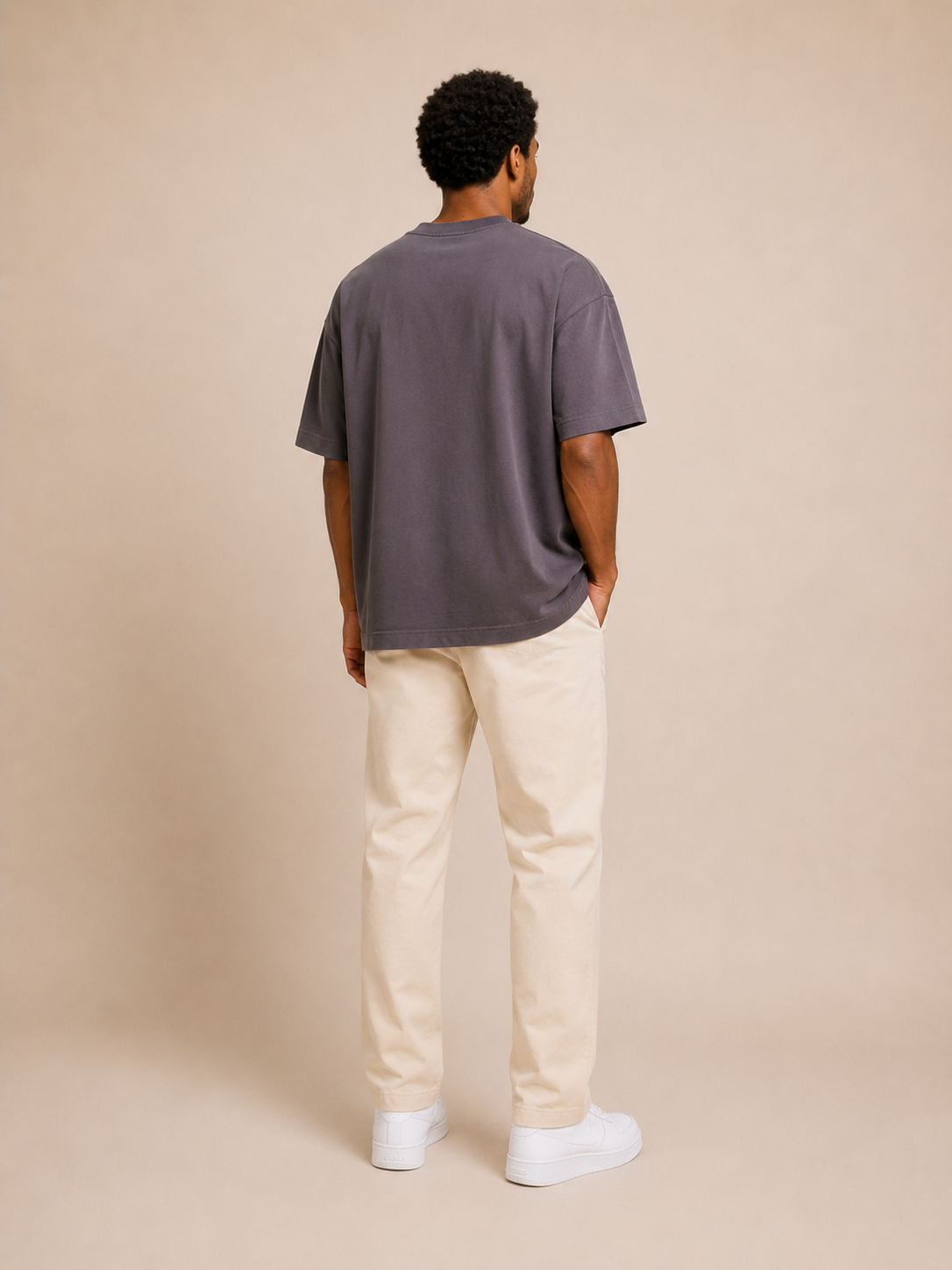 Camiseta Oversized Soft Double em Chumbo Cassino