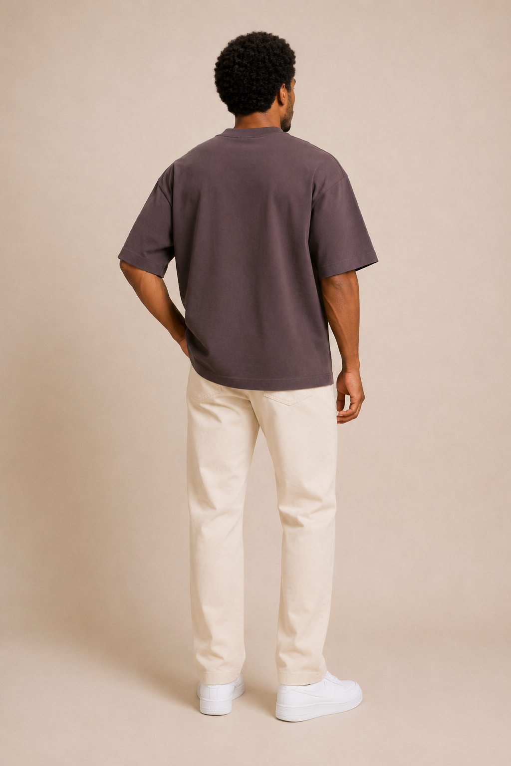Camiseta Oversized Soft Double em Marrom Monte Carlo