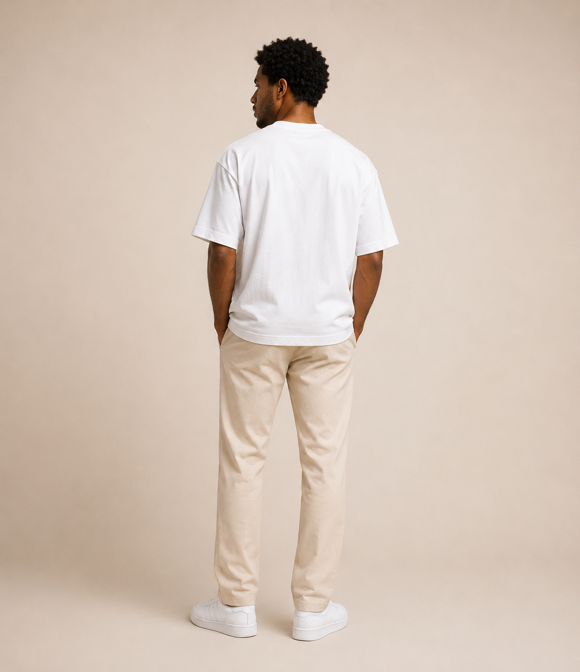 Camiseta Oversized Soft Double em Off White