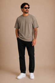 Camiseta Cottonflex Streetwear em Bege Costeiro