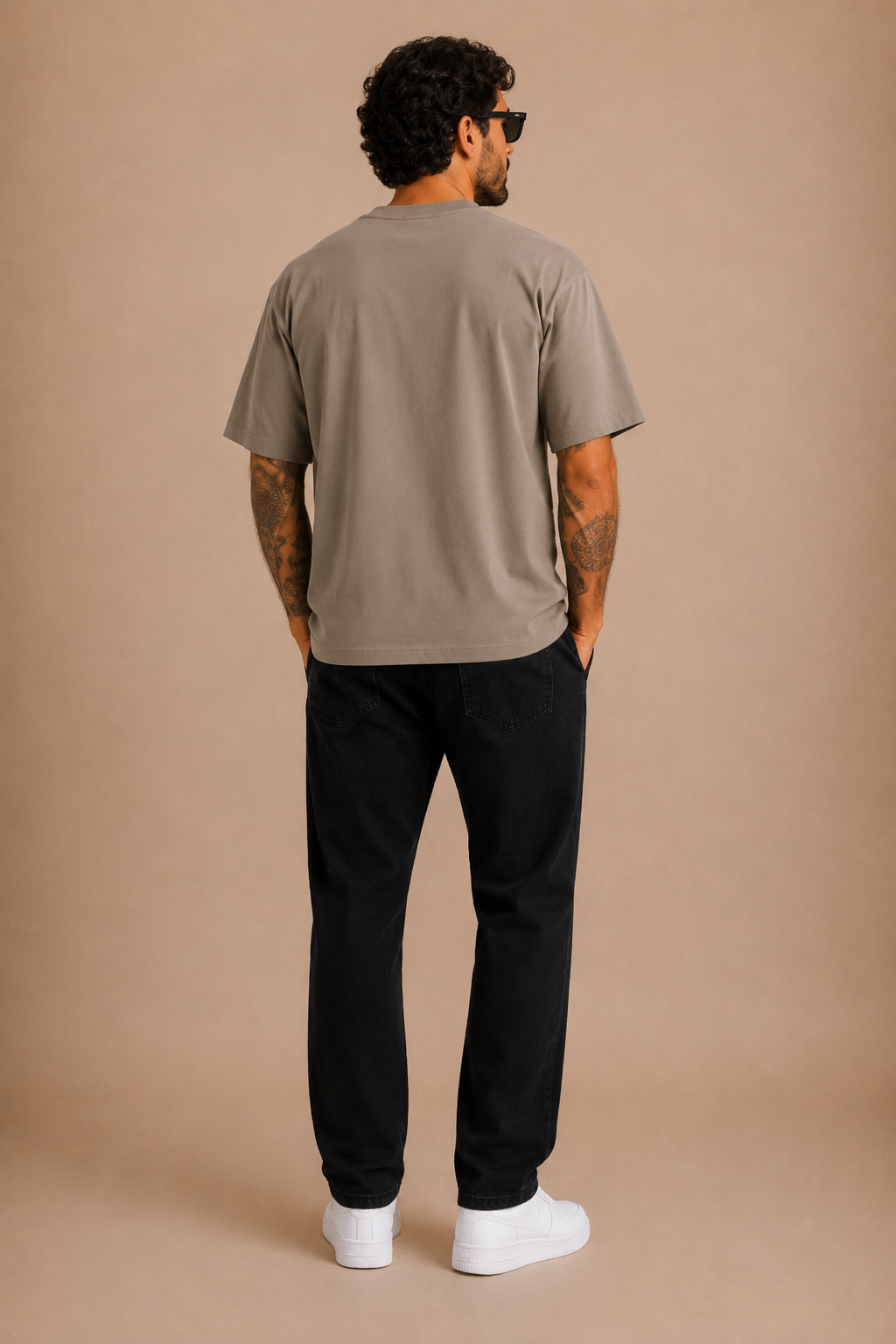 Camiseta Cottonflex Streetwear em Bege Costeiro