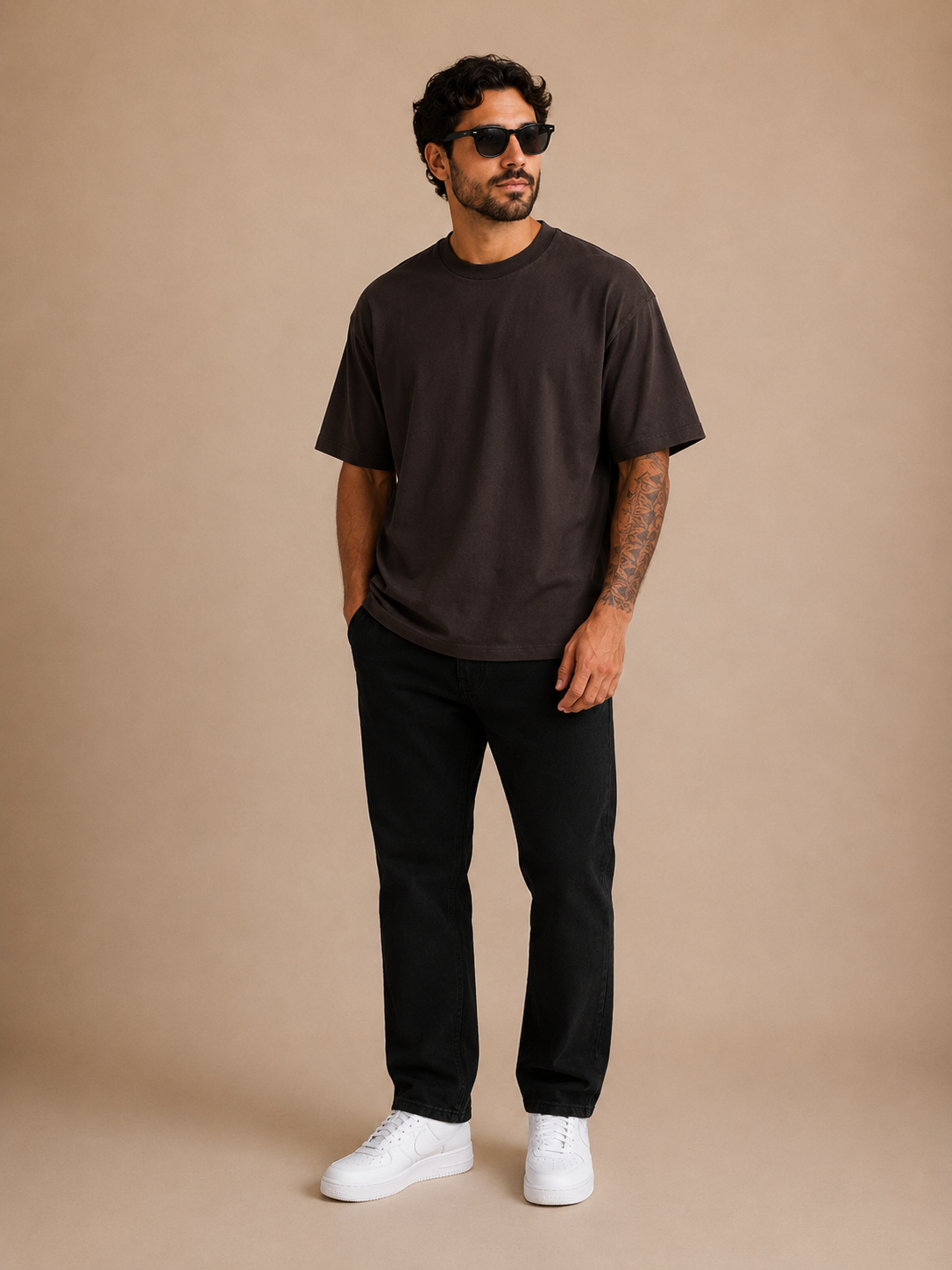 Camiseta Cottonflex Streetwear em Marrom Monte Carlo