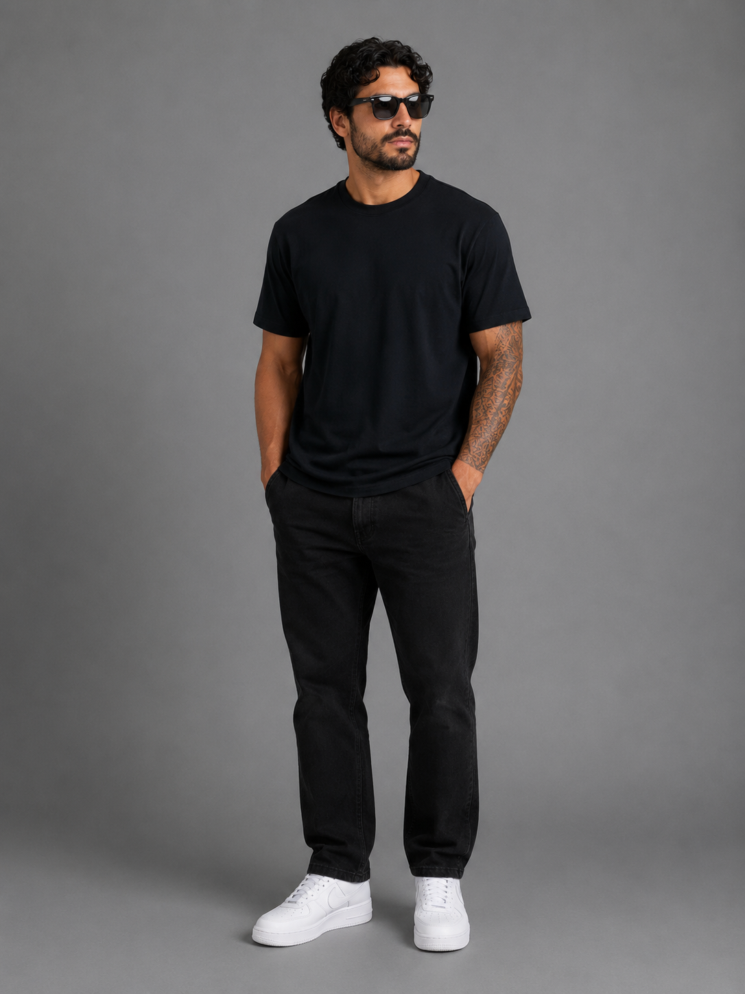 Camiseta Essentials Natural Flow em Preto