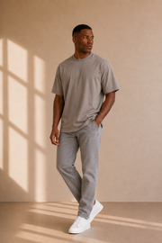 Camiseta Street Essential em Bege Costeiro